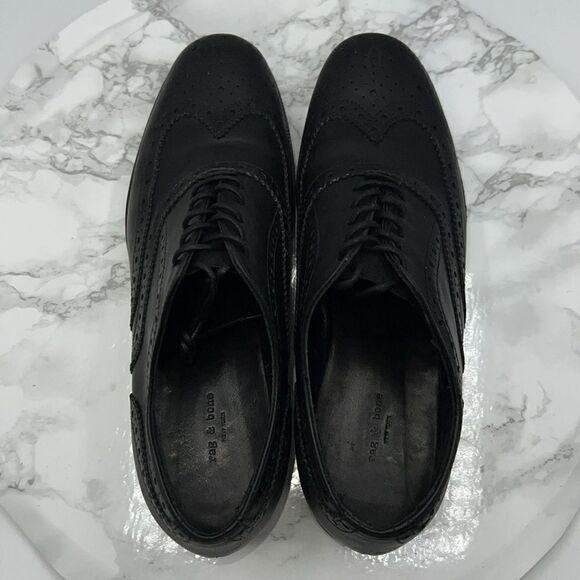 RAG & BONE Meli Wingtip Black Brogues-36.5/US 6.5 - Picture 6 of 9